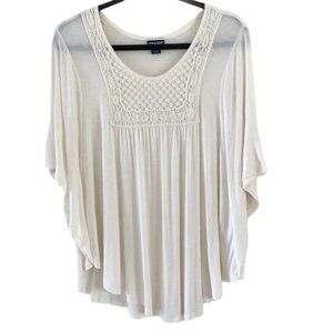 Joe Boxer Crochet Batwing Top Size XL